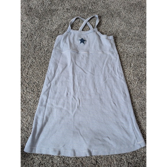 GAP Other - Vintage 1999 Gap Blue White Striped Cotton Star Applique Dress Large